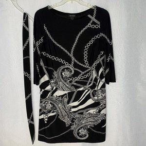 WHITE HOUSE BLACK MARKET Blouson Dress with Belt